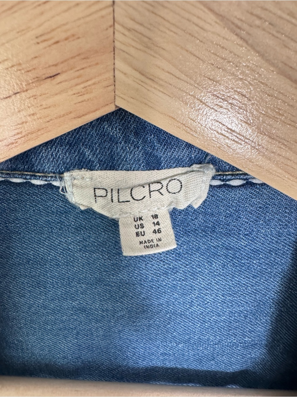 Anthropologie Pilcro Short-Sleeve Denim Midi
Shirt Dress 8 (labeled 14) - Picture 12 of 12